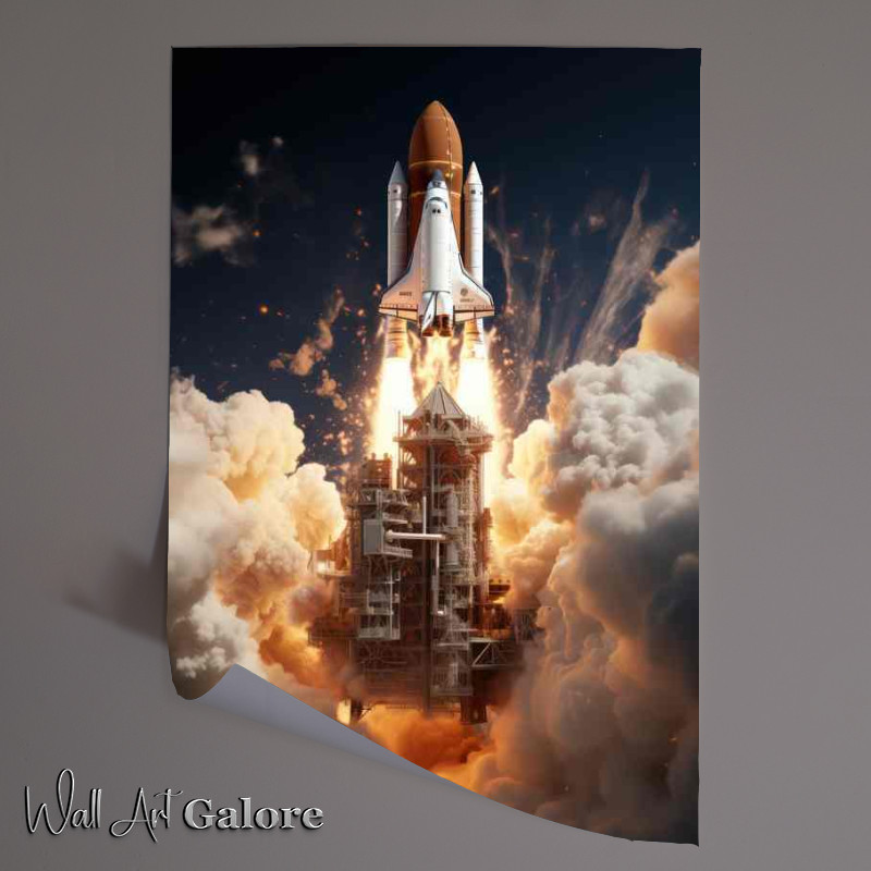 Buy Unframed Poster : (Pioneering Rocket Launches to Outer Space)
