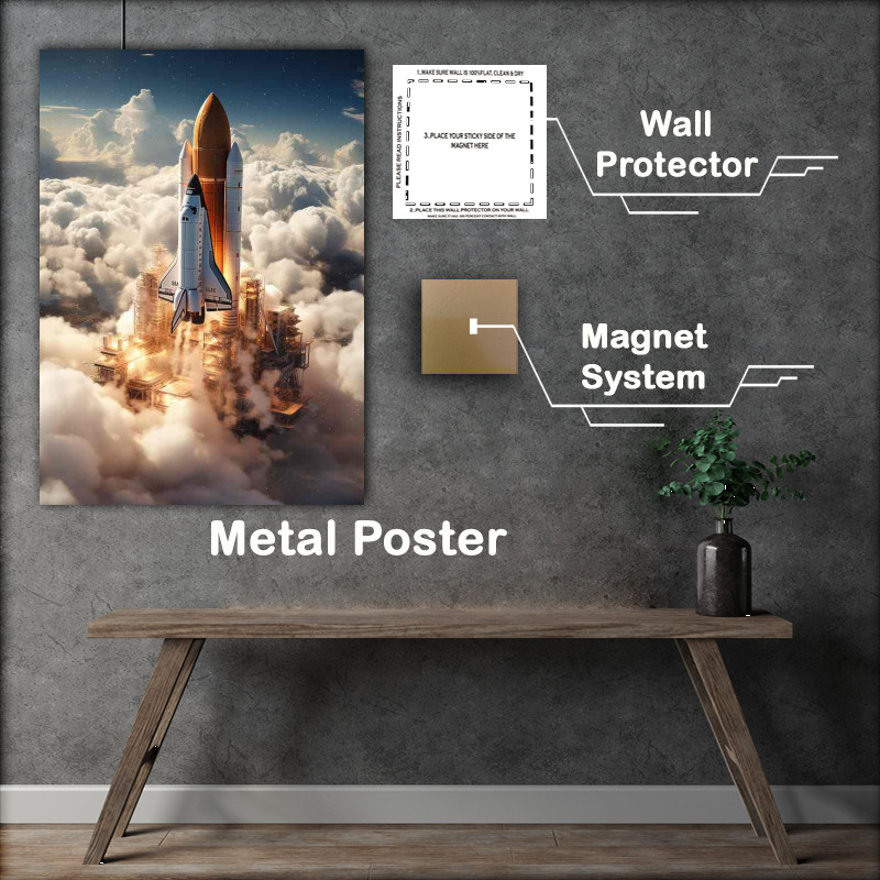 Buy Metal Poster : (Skyward Quests Rocket Journeys)