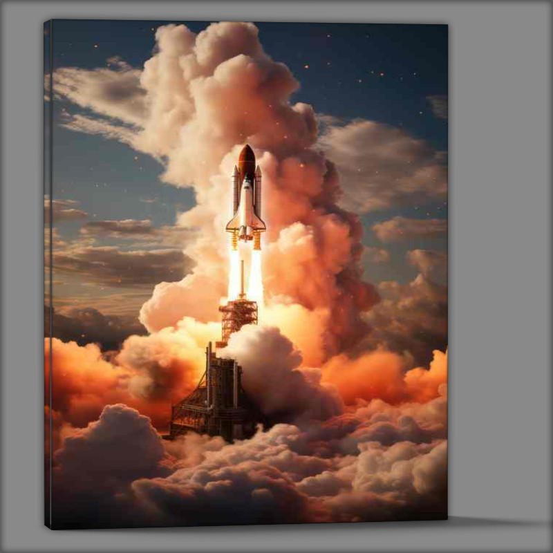 Buy Canvas : (Skyward Spectacles Memorable Moments of Rocket Launches)