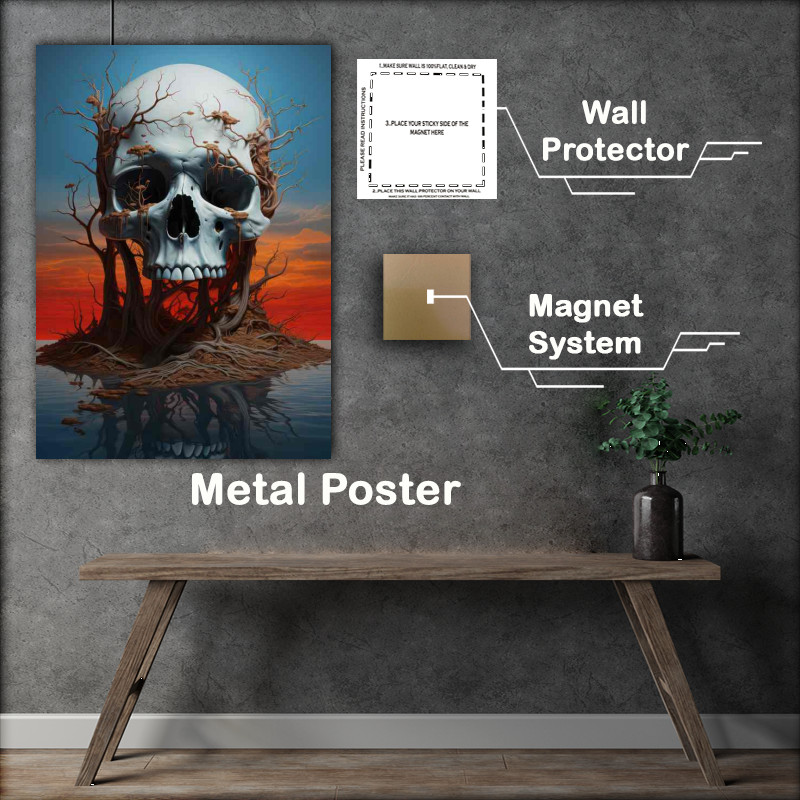 Buy Metal Poster : (Cryptic Cranium Skulls in Folklore)