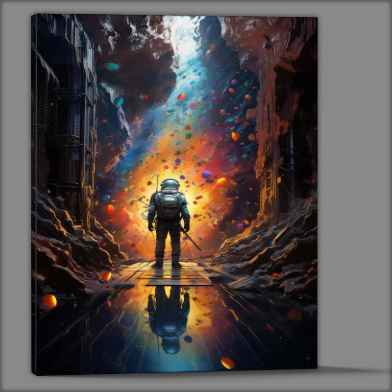 Buy Canvas : (Space Explorer Mans Quest Beyond Earth)