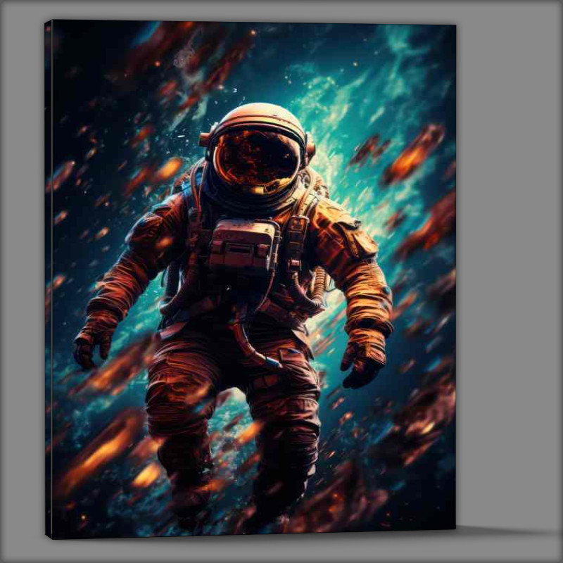 Buy Canvas : (Starlit Solitude Astronauts Intimate Journey)