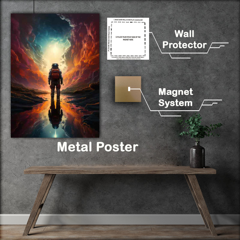 Buy Metal Poster : (Stellar Pioneer Astronauts Exploration of New Worlds)