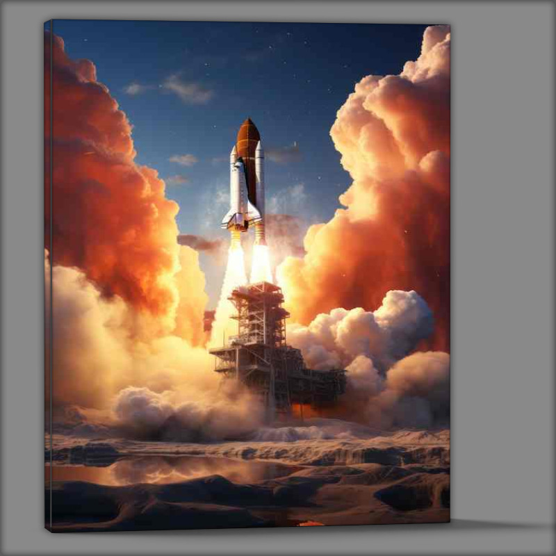 Buy Canvas : (Stellar Sojourns Rocket Launches into the Infinite)