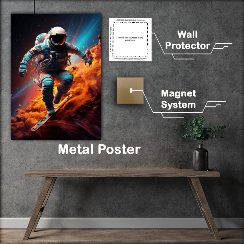 Buy Metal Poster : (Stellar Voyager Mans Exploration of the Cosmos)