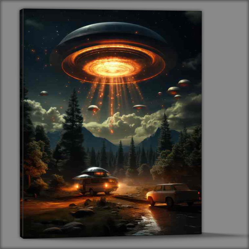 Buy Canvas : (paceship Sightings Delving into UFO Mysteries)