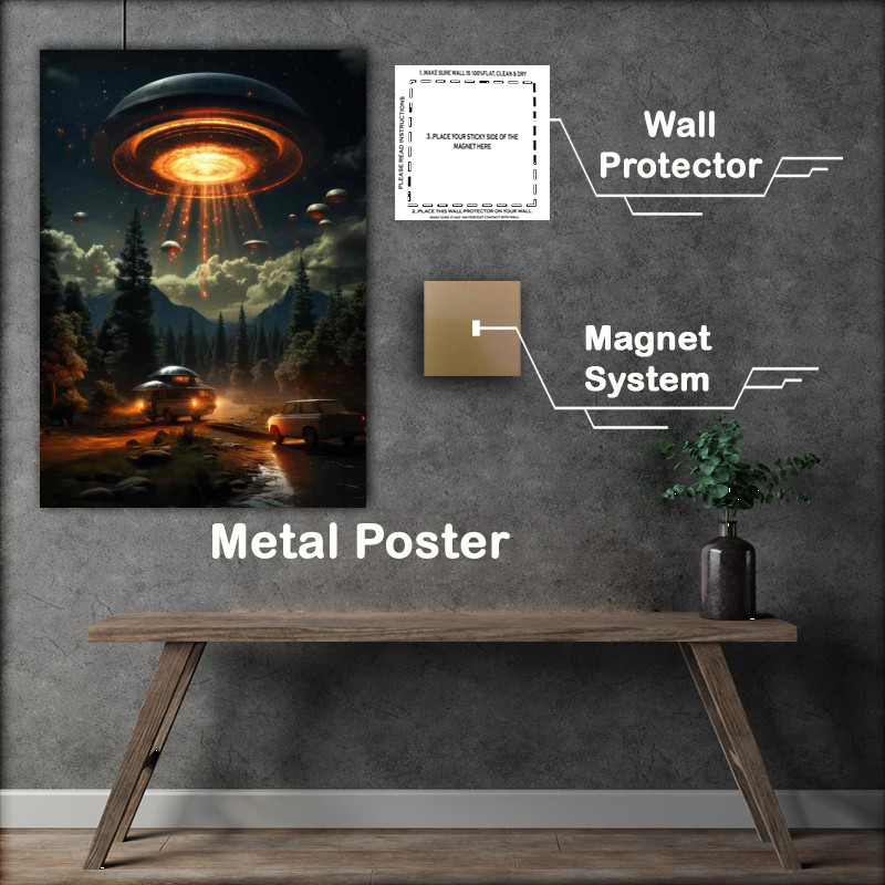 Buy Metal Poster : (paceship Sightings Delving into UFO Mysteries)