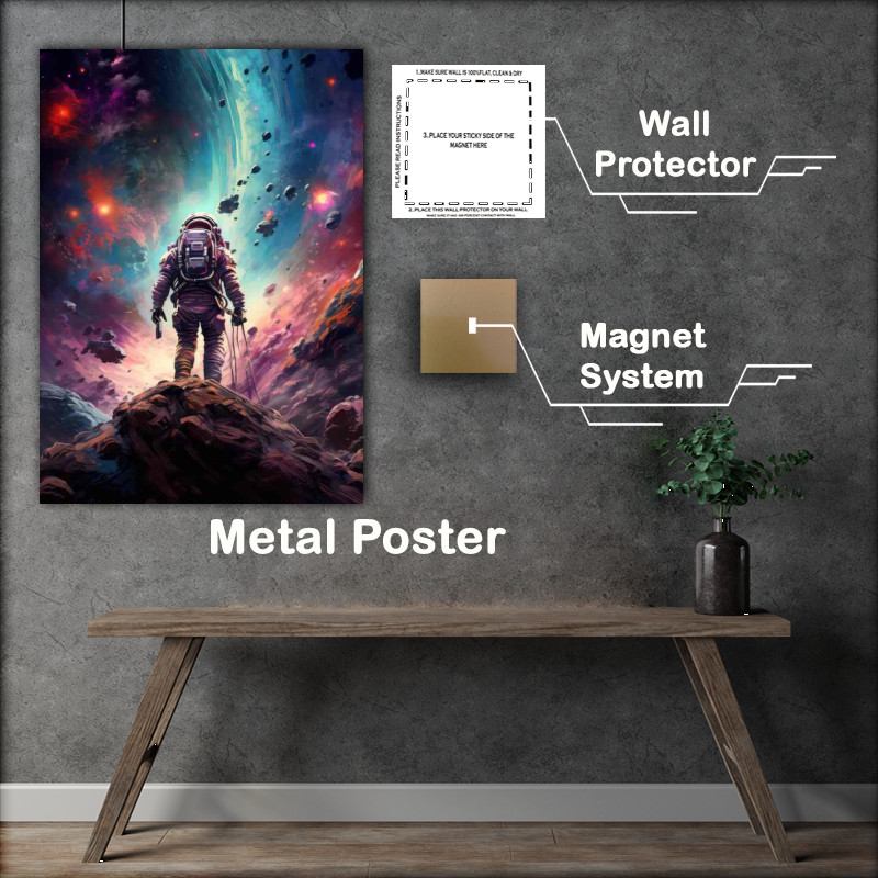 Buy Metal Poster : (tellar Voyager Astronauts Journey to New Realms)