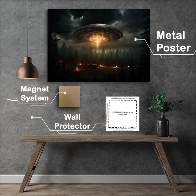 Buy Metal Poster : (Beyond the Atmosphere Investigating UFO Mysteries)