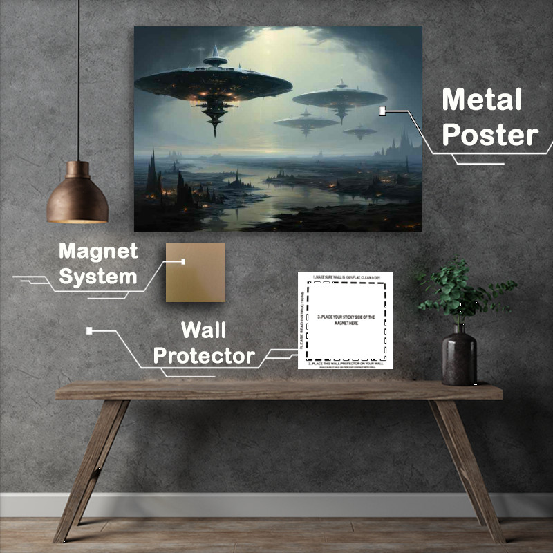 Buy Metal Poster : (Cosmic Encounters Real UFO Sightings)