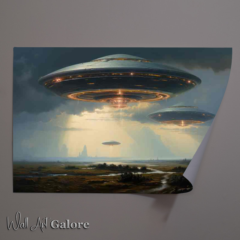 Buy Unframed Poster : (Galactic Mysteries Uncovering UFO Secrets)