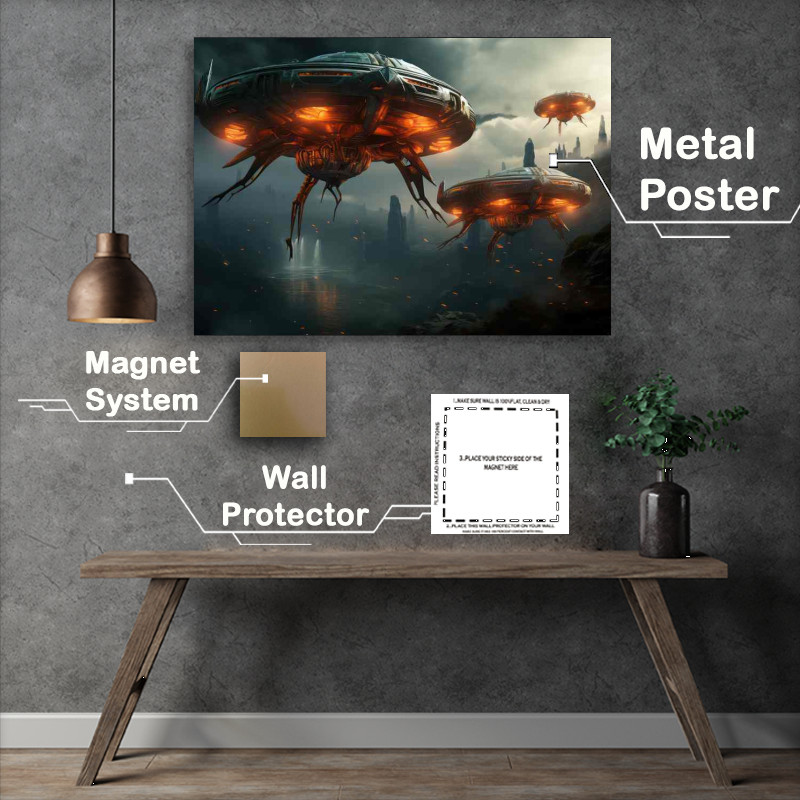 Buy Metal Poster : (Interstellar Visitors UFO Phenomena Unveiled)