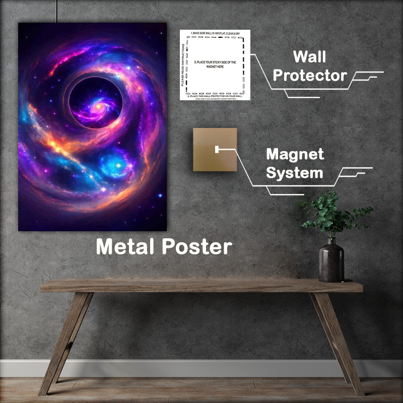 Buy Metal Poster : (Astral Artistry The Awe Inspiring Beauty of Nebula)