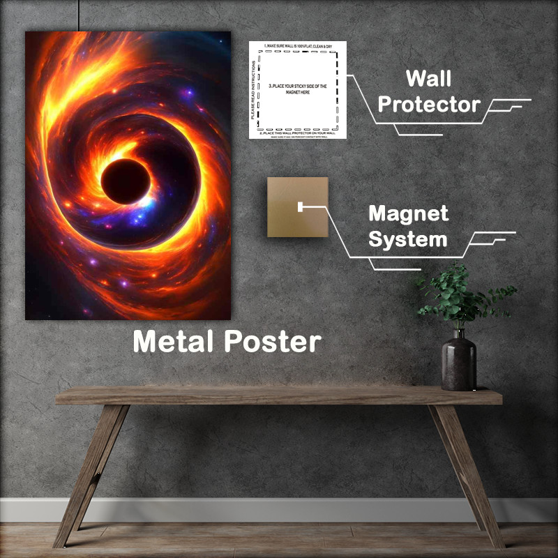 Buy Metal Poster : (Ethereal Elegance The Artistry of Space Nebula)