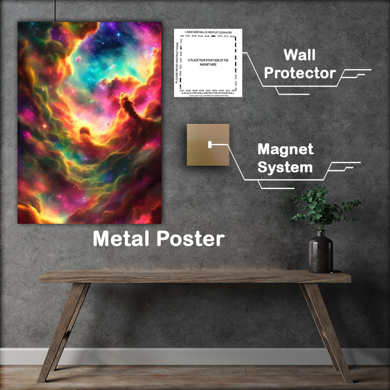 Buy Metal Poster : (Galactic Blossoms The Beauty of Nebula)