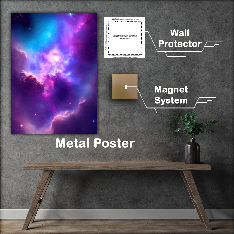 Buy Metal Poster : (Stellar Nurseries A Journey Through Nebula)