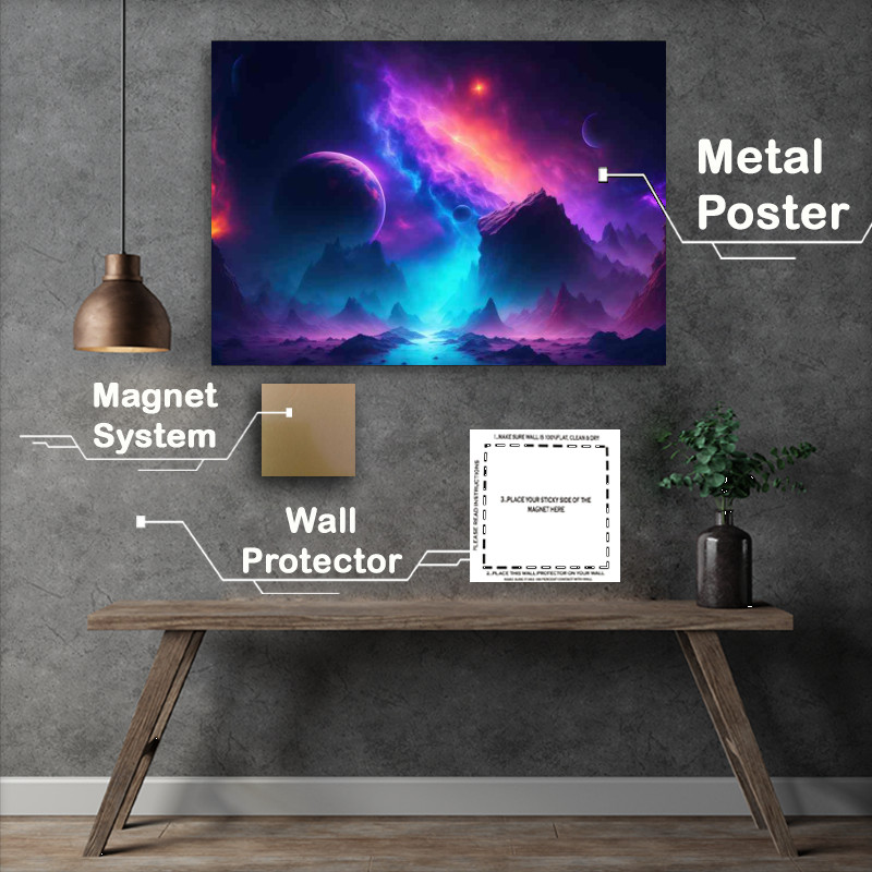 Buy Metal Poster : (Colorful Cosmos The Diverse Palette of Nebula)