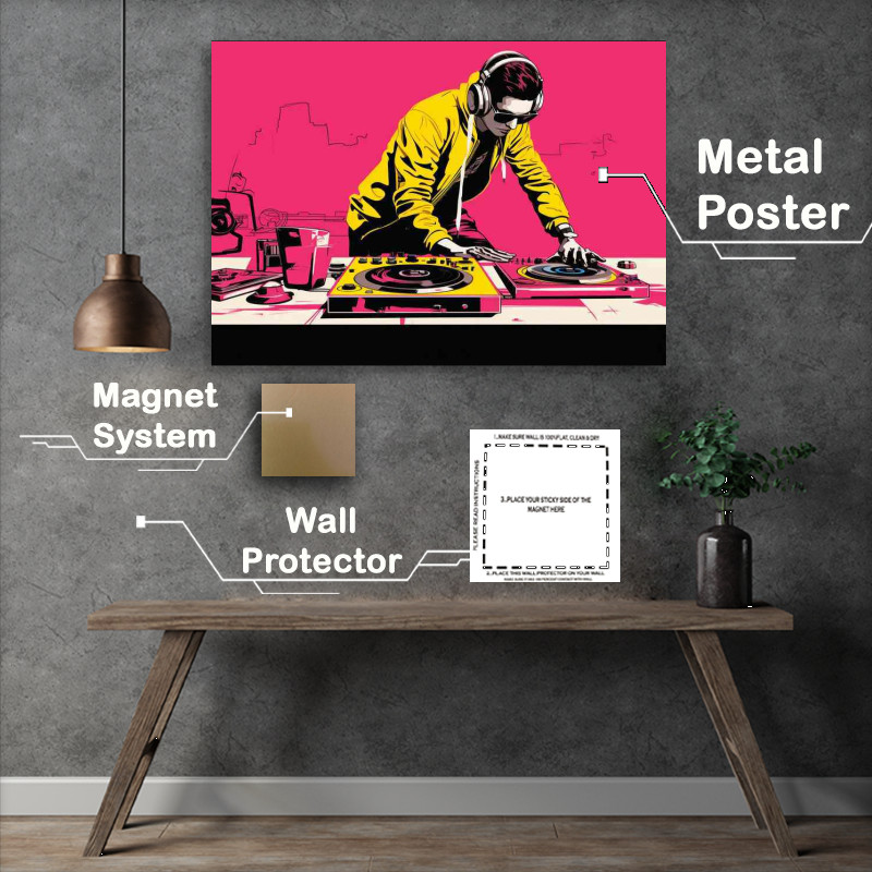 Buy Metal Poster : (Bold Expressions Mr Dj Pop Art)