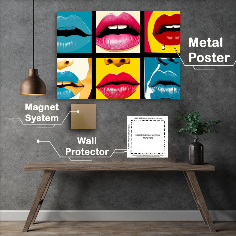 Buy Metal Poster : (Colorful Commentary Pop Art)