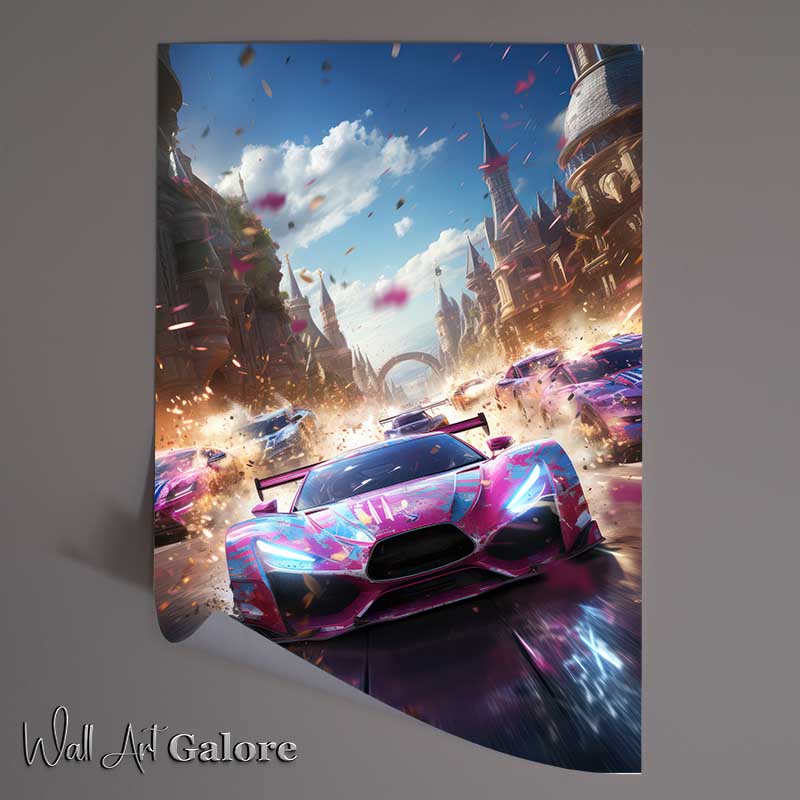 Buy Unframed Poster : (Super Car Racing On Track)