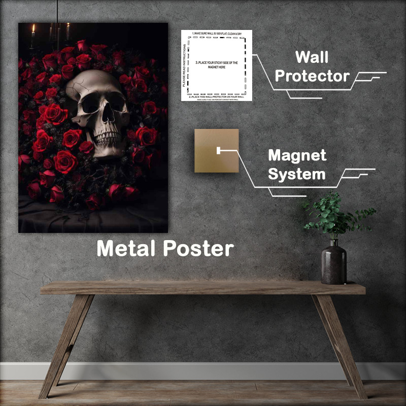 Buy Metal Poster : (Floral Shrine to the Dead-gigapixel-hq-height-14400px)