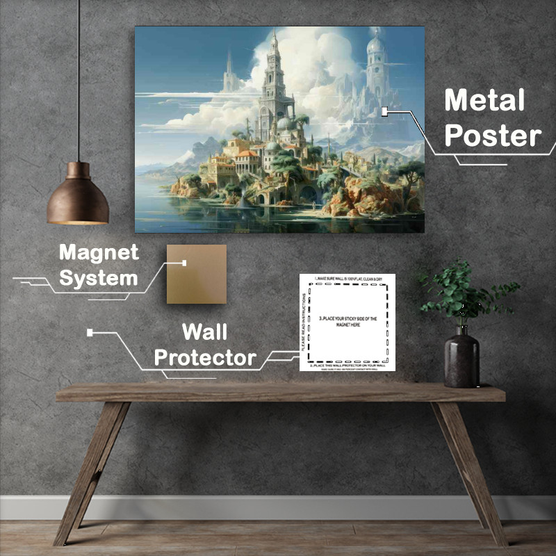 Buy Metal Poster : (Aqua Force Tall Fantasy Towers)