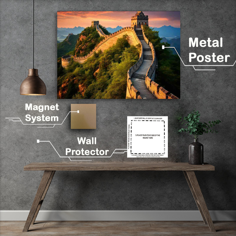 Buy Metal Poster : (Great Wall of China A Modern Day Wonder)