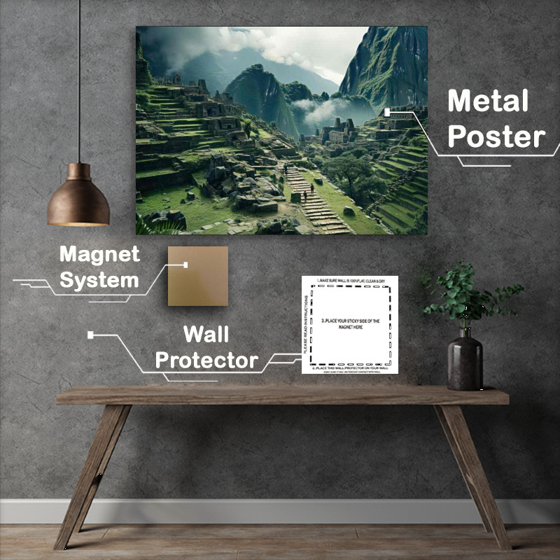 Buy Metal Poster : (Historic Marvel In Time Machu Picchu)
