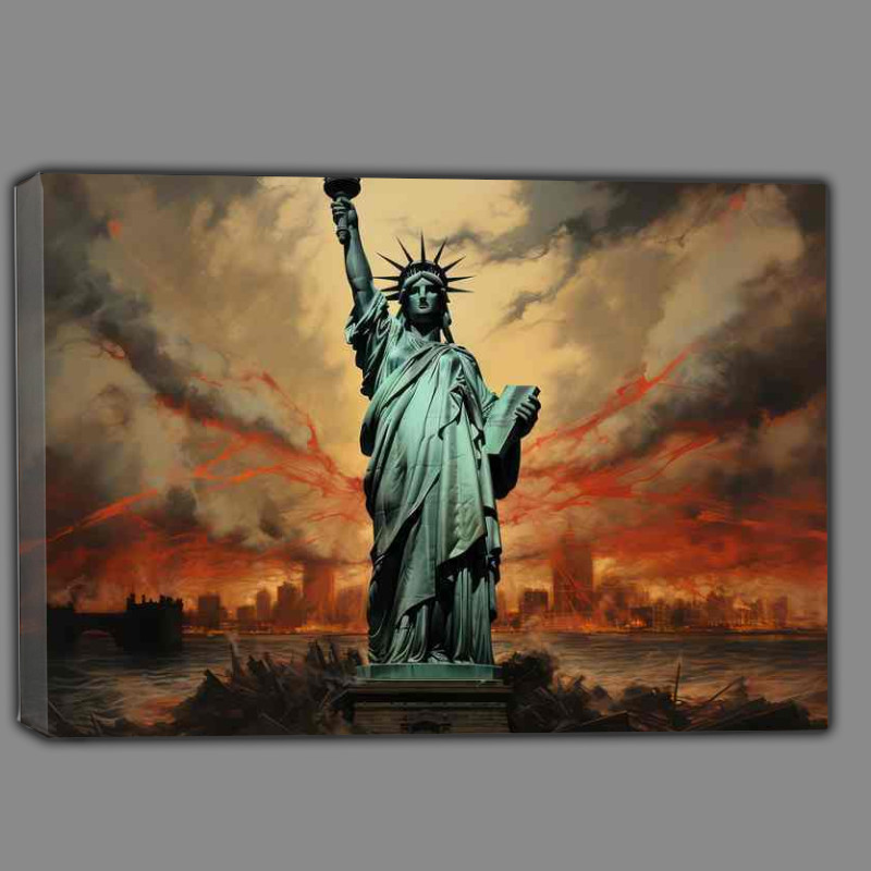 Buy Canvas : (Liberty A Statue Of Freedom)