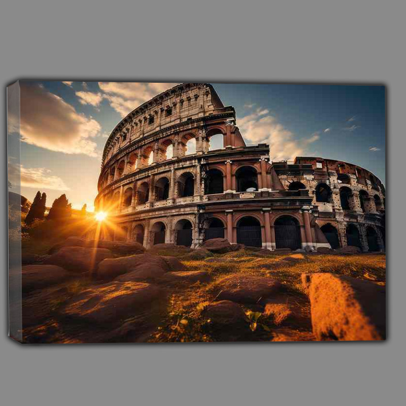 Buy Canvas : (Spectacular Roman Wonder Coliseum)