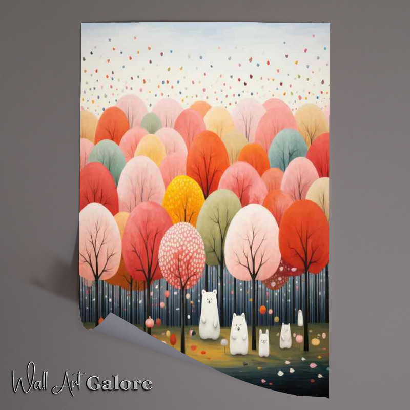 Buy Unframed Poster : (Candy Colored Trees in Whimsical Forest)