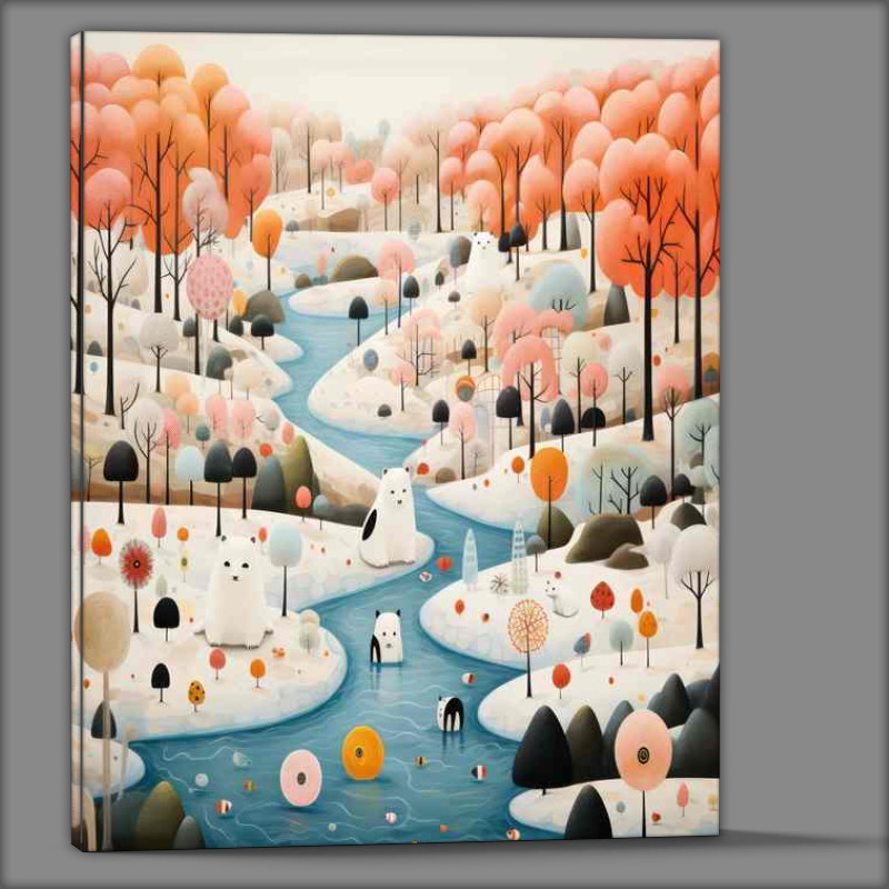 Buy Canvas : (Fairylands Whimsy Pastel Forest Serenity)