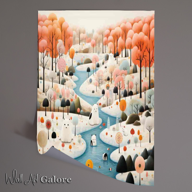 Buy Unframed Poster : (Fairylands Whimsy Pastel Forest Serenity)