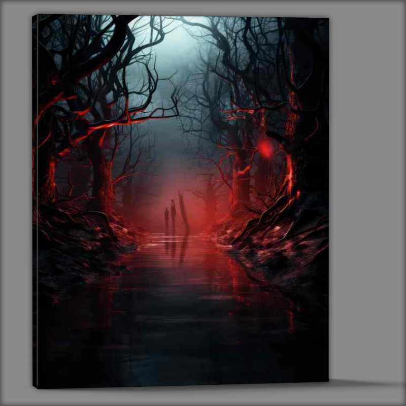 Buy Canvas : (Moonlit Forest Nocturnal Beauty Unveiled)