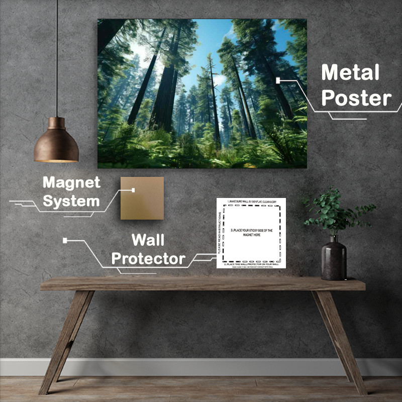 Buy Metal Poster : (Elevated Elegance Tall Trees)