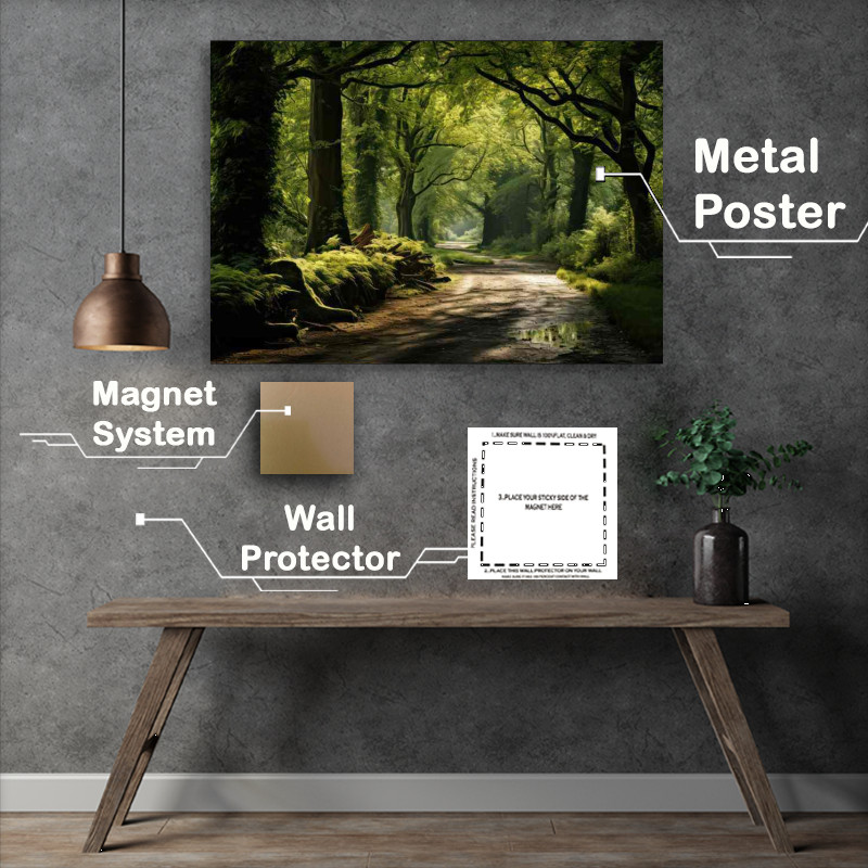 Buy Metal Poster : (Enchanted Forest Pathway)