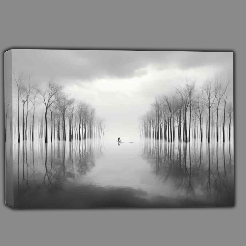 Buy Canvas : (Harmony of Contrast Trees in Black and White)