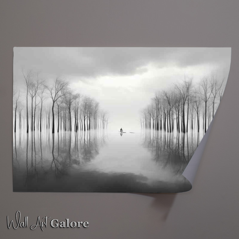 Buy Unframed Poster : (Harmony of Contrast Trees in Black and White)