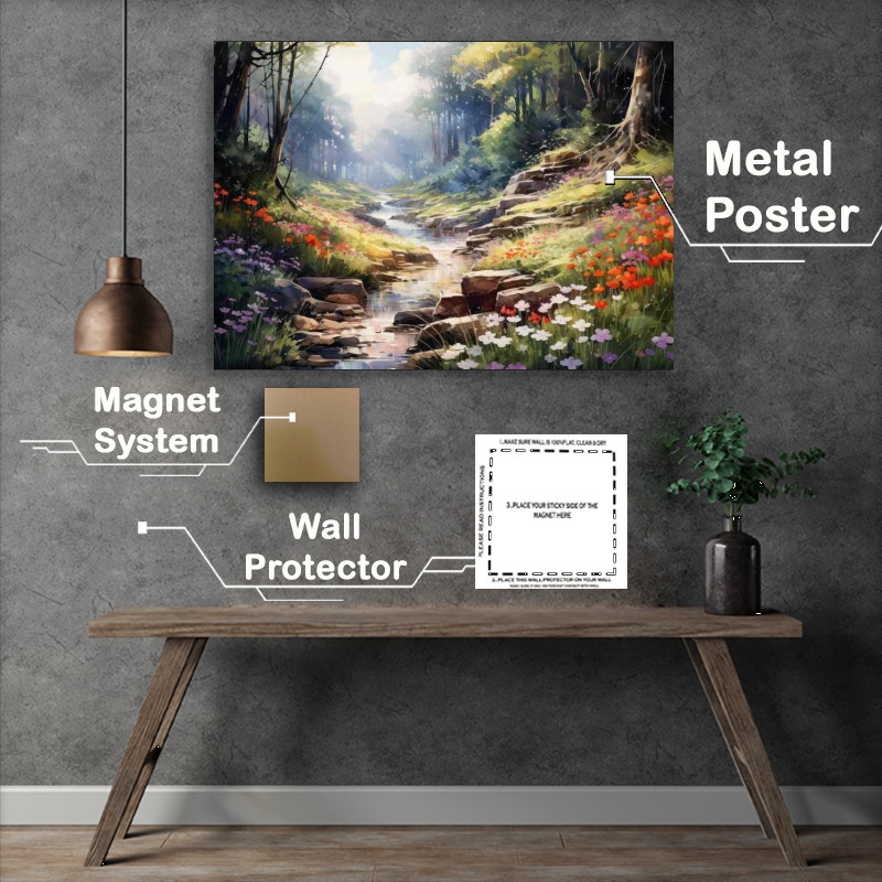 Buy Metal Poster : (Painted by Nature Colorful Tree Canopy)