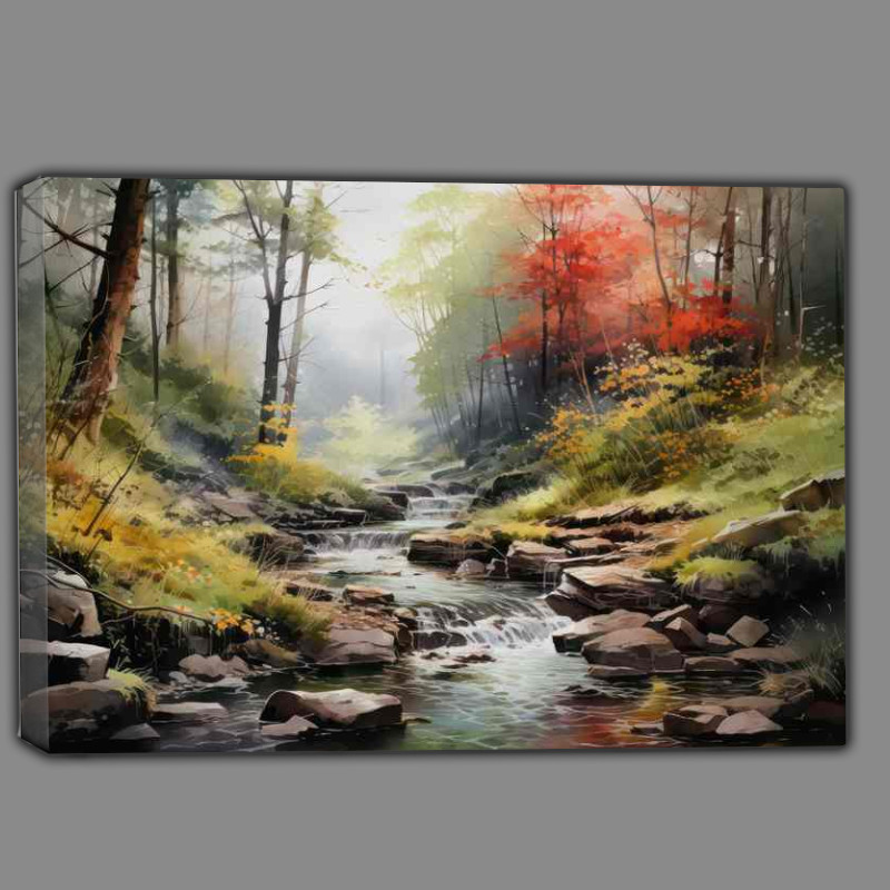 Buy Canvas : (The River and Colorful Trees Delight)