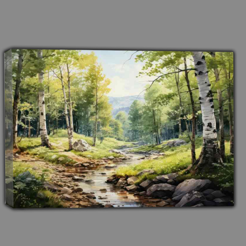 Buy Canvas : (The Stream In The Woodlands)
