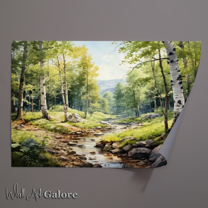 Buy Unframed Poster : (The Stream In The Woodlands)