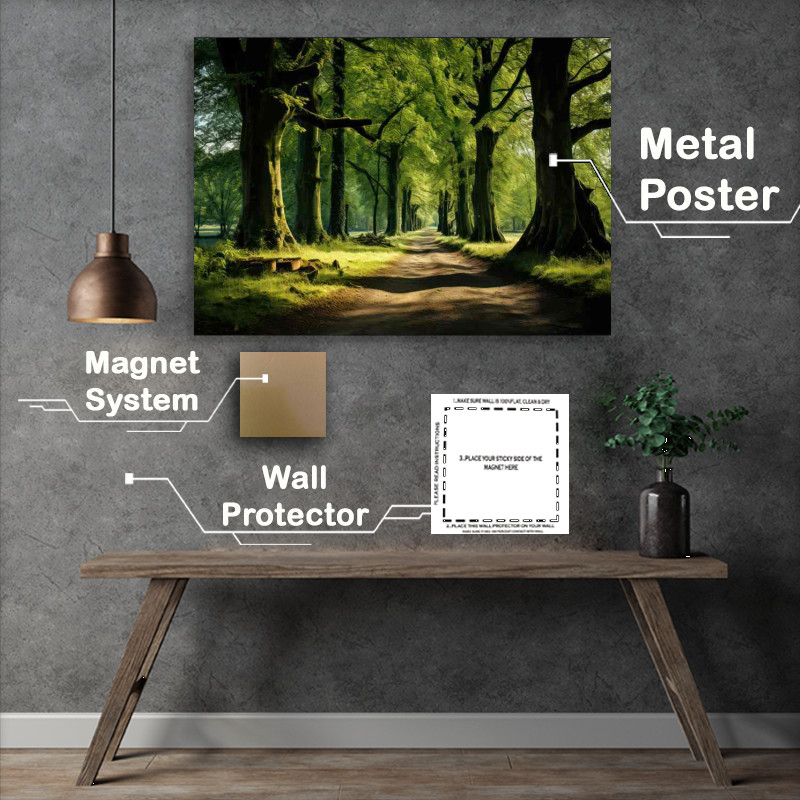 Buy Metal Poster : (Tranquil Woodland Trail)
