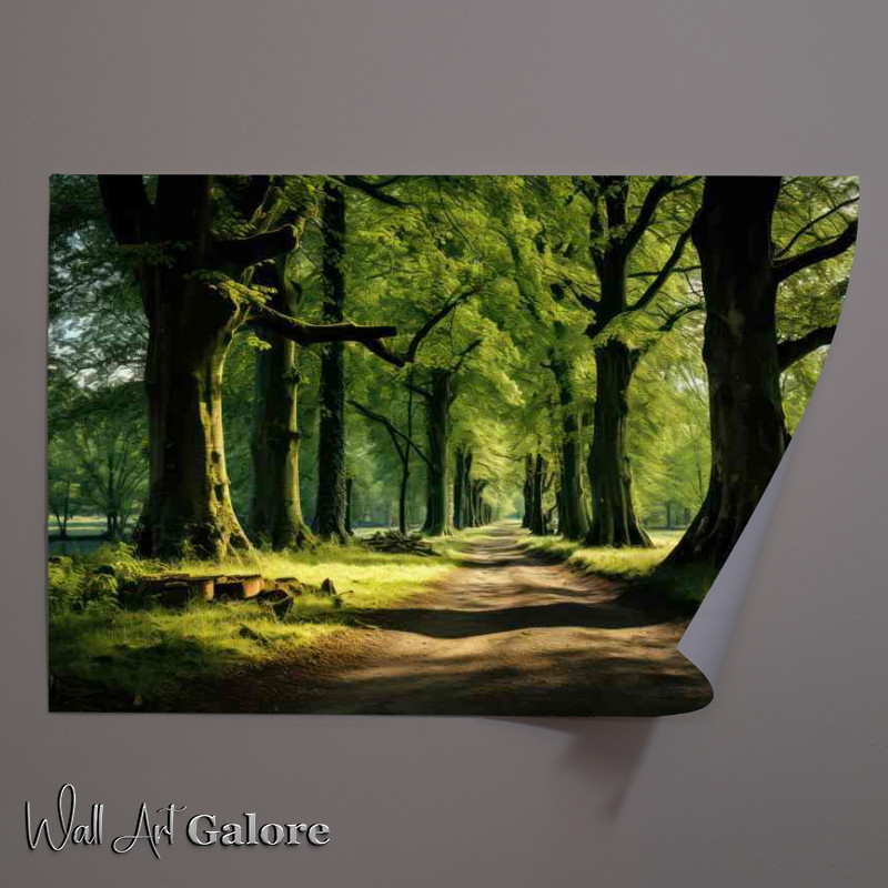 Buy Unframed Poster : (Tranquil Woodland Trail)