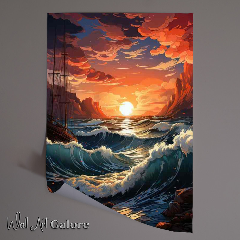 Buy Unframed Poster : (Aqua Symphony Colorful Seascape Delight)