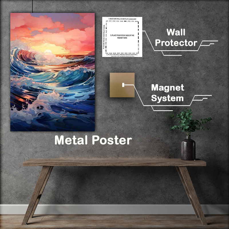 Buy Metal Poster : (Spectrum of the Seas Vibrant Waters)