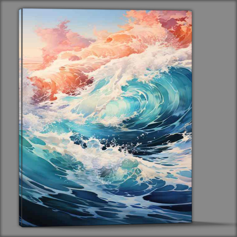 Buy Canvas : (Storms Palette Colorful Sea in Commotion)