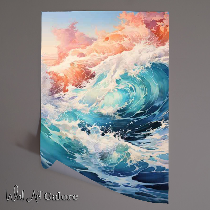 Buy Unframed Poster : (Storms Palette Colorful Sea in Commotion)