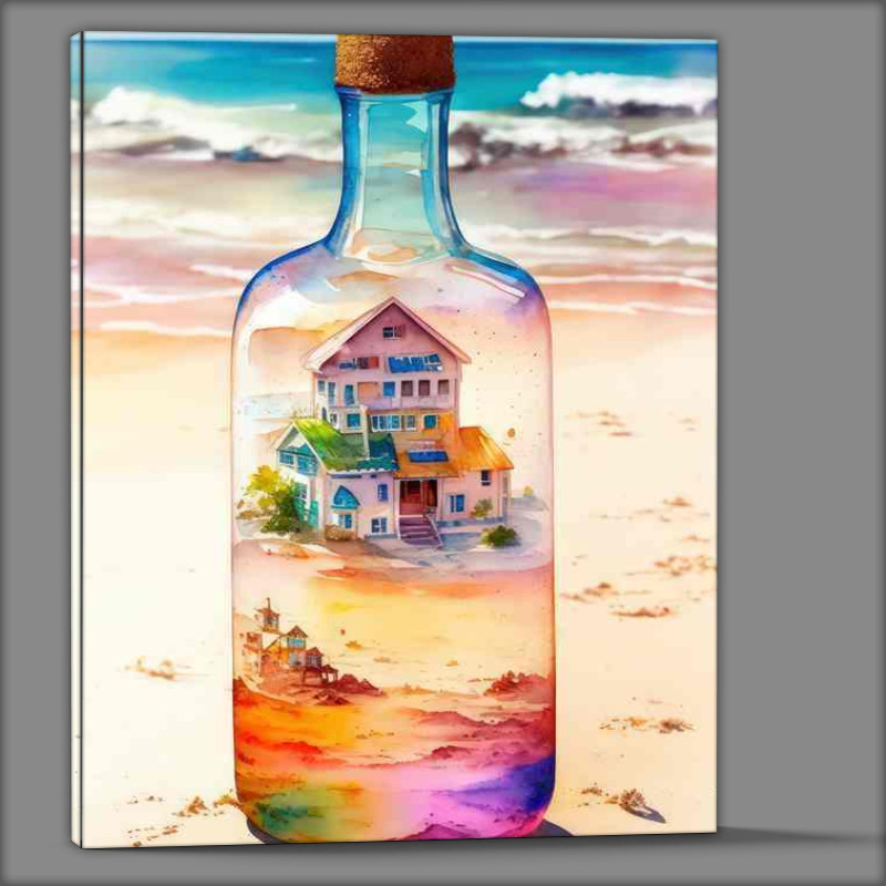 Buy Canvas : (The bottle of sandy dreams)