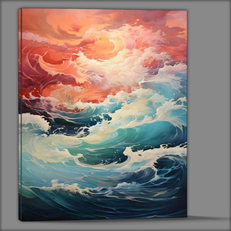 Buy Canvas : (Vibrant Turbulence Seas in Riotous Motion)